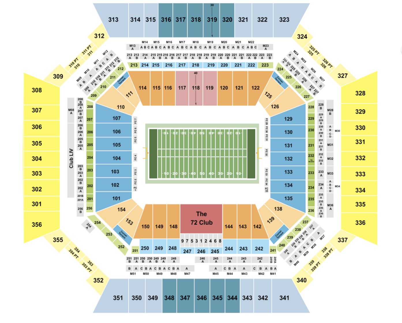 seating chart hard rock stadium